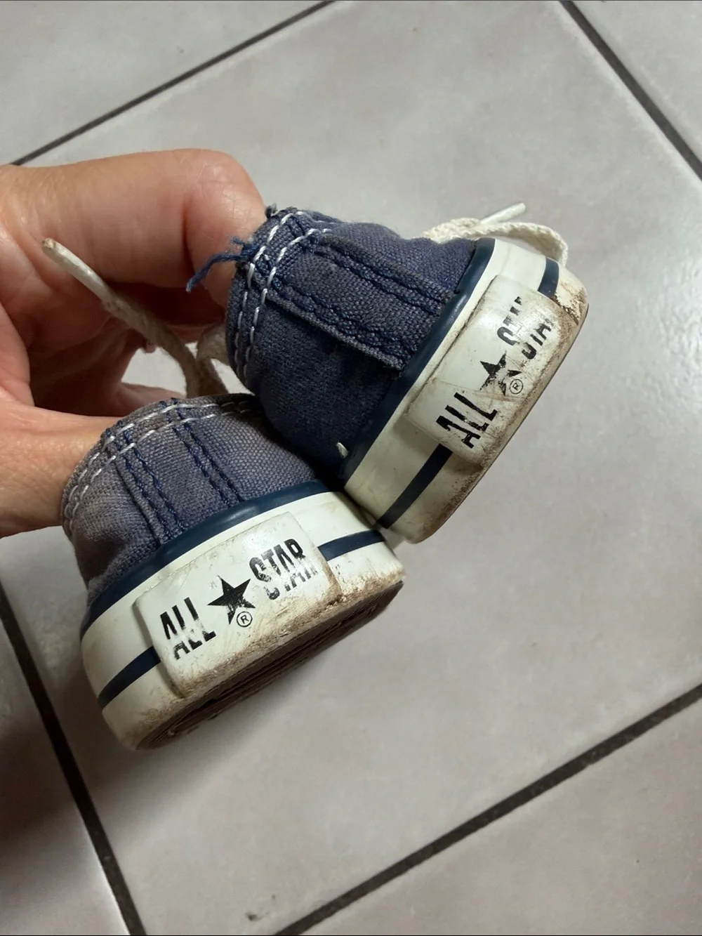 Converse Kids Navy Canvas Sneakers with White Toe Caps